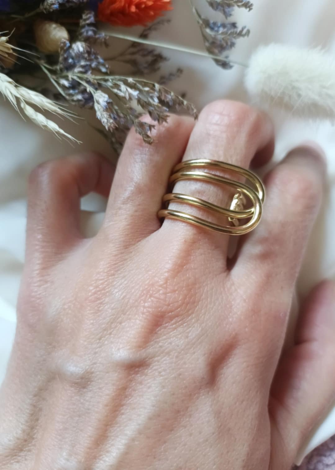 Bague en acier inoxydable - Amour