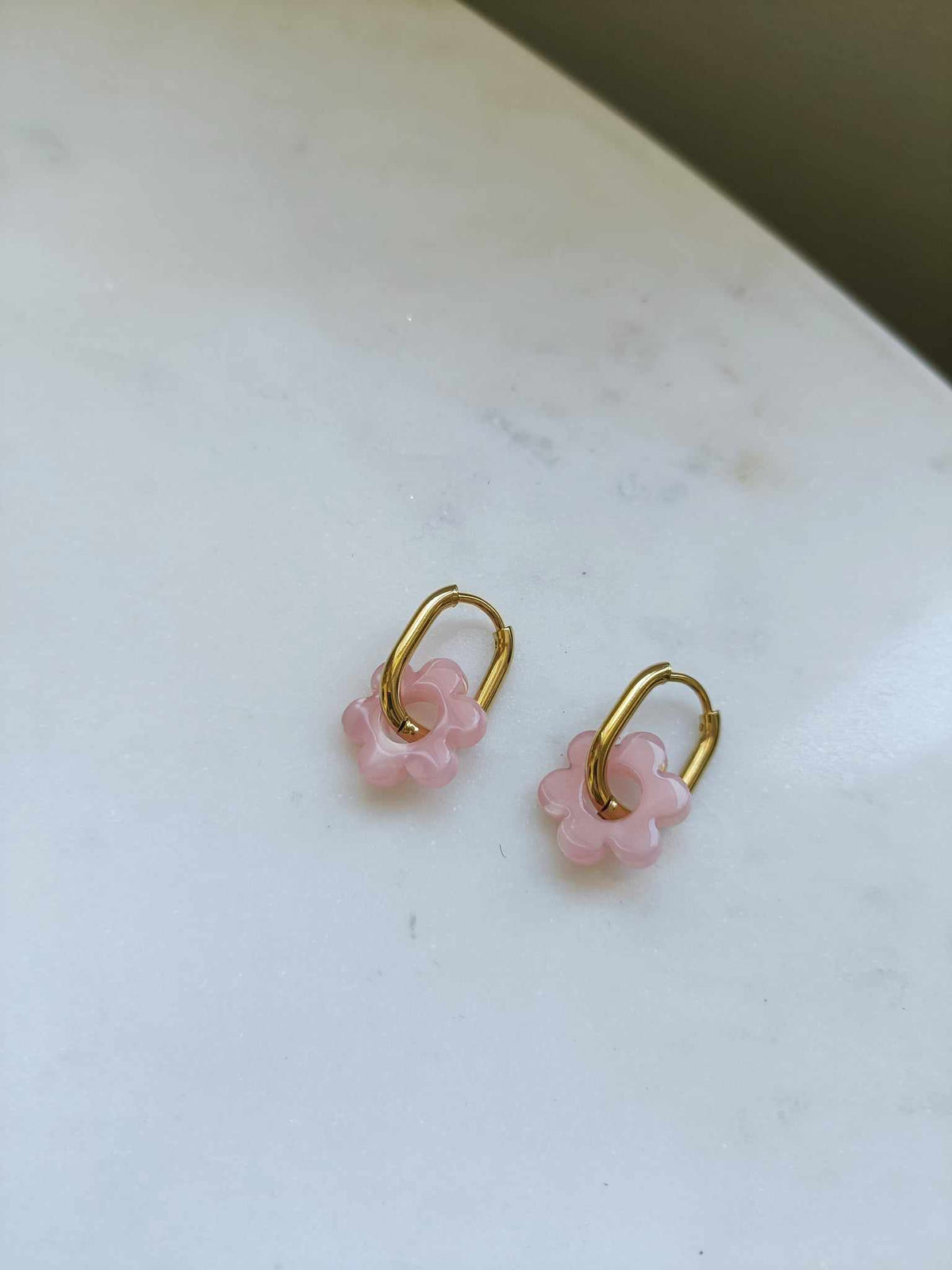 Boucles d'oreilles en acier inoxydable et résine - Janis