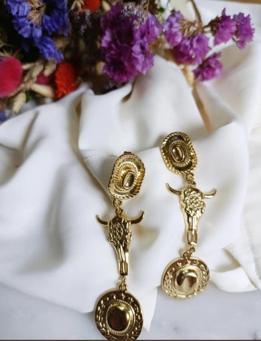 Boucles d'oreilles en acier inoxydable - Bobbie