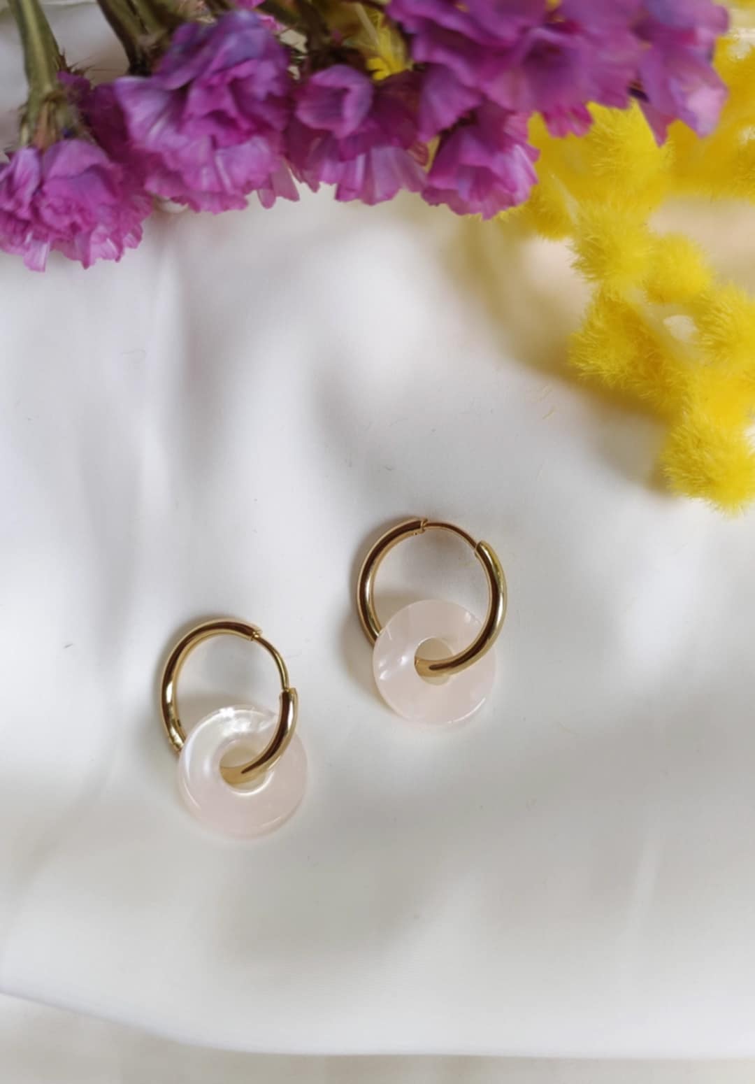 Boucles d'oreilles en acier inoxydable et résine - Roundy