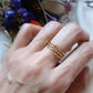 Bague en acier inoxydable et pierre de nacre - Camille