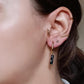 Boucles d'oreilles en acier inoxydable - Sacha pierre semi précieuse onyx marbrée