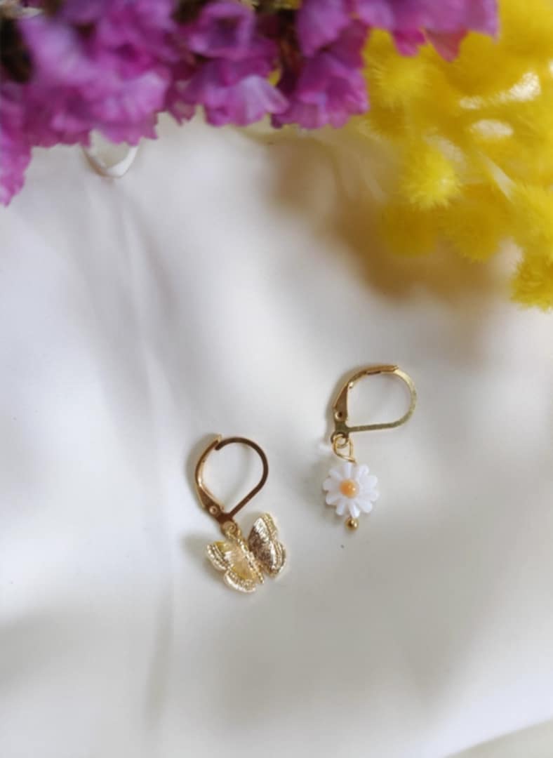 Boucles d'oreilles en acier inoxydable - Miniardises à composer à l'unité ou par 2