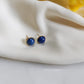 Boucles d'oreilles en laiton doré à l'or fin - Pensée - interchangeables