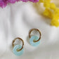 Boucles d'oreilles en acier inoxydable et résine - Roundy