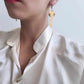Boucles d'oreilles en laiton doré à l'or fin - Lénita