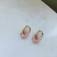 Boucles d'oreilles en acier inoxydable et résine - Janis
