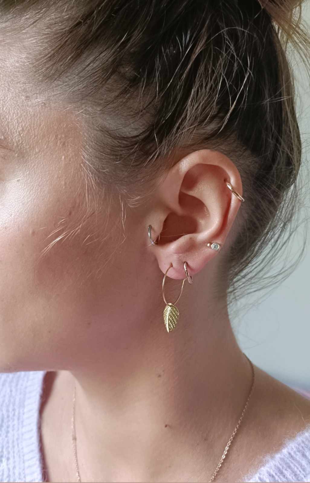 Boucles d'oreilles en acier inoxydable -  Loop