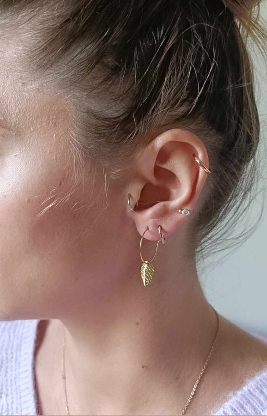 Boucles d'oreilles en acier inoxydable -  Loop