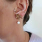 Boucles d'oreilles en acier inoxydable et perles d'eau douce - Pensée sauvage