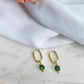 Boucles d'oreilles en acier inoxydable et rubis zoisiste - Bridget