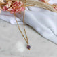 Collier en acier inoxydable - Doria amethyste