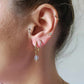 Boucles d'oreilles en acier inoxydable et pierre de lune - Bridget