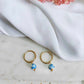 Boucles d'oreilles en acier inoxydable - Amandine bleu
