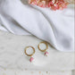 Boucles d'oreilles en acier inoxydable - Amandine rose
