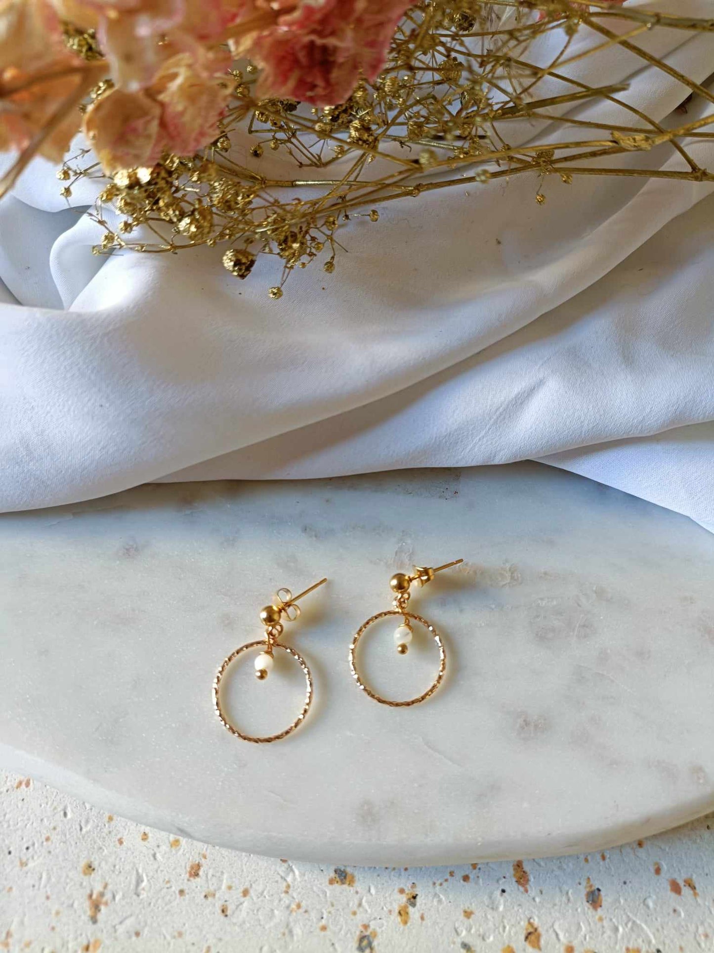 Boucles d'oreilles en acier inoxydable - Yvonne