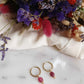 Boucles d'oreilles en acier inoxydable  - Sidonie fushia
