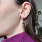 Boucles d'oreilles en acier inoxydable  - Sidonie améthyste