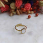 Bague en acier inoxydable et pierre de nacre - Tina