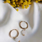 Boucles d'oreilles en acier inoxydable  - Sidonie Moon stone