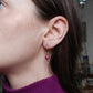 Boucles d'oreilles en acier inoxydable  - Sidonie fushia