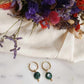 Boucles d'oreilles en acier inoxydable  - Sidonie agate