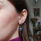 Boucles d'oreilles en acier inoxydable  - Sidonie lapis lazuli