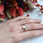 Bague en acier inoxydable et pierre de nacre - Tina