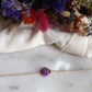 Bracelet en acier inoxydable - Dorie jade violette