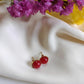 Boucles d'oreilles en laiton doré à l'or fin - Pensée - interchangeables