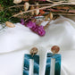 Boucles d'oreilles en acier inoxydable et résine - Colette