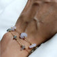 Bracelet en acier inoxydable et quartz rose - Lolita