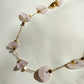 Bracelet en acier inoxydable et quartz rose - Lolita