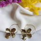 Boucles en acier inoxydable et nacre - Hibiscus - Interchangeables