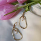 Boucles d'oreilles en laiton doré et acier inoxydable - Modèle Céleste