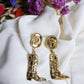 Boucles d'oreilles en acier inoxydable - Cow-girl