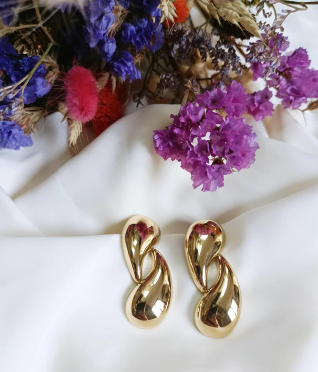Boucles en acier inoxydable et perle d'eau douce - Mykonos