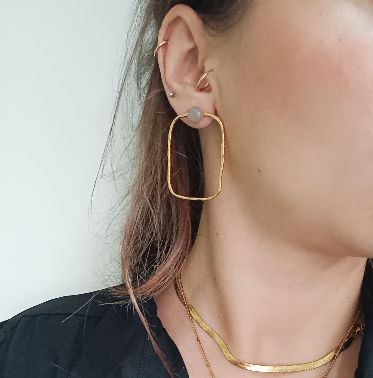 Boucles d'oreilles acier inoxydable Elie