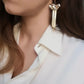 Boucles d'oreilles en acier inoxydable et laiton doré à l'or fin - Médusa