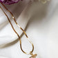 Collier en acier inoxydable et laiton doré à l'or fin - Modèle Abee