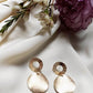 Boucles d'oreilles en acier inoxydable et laiton doré à l'or fin - Modèle Lina